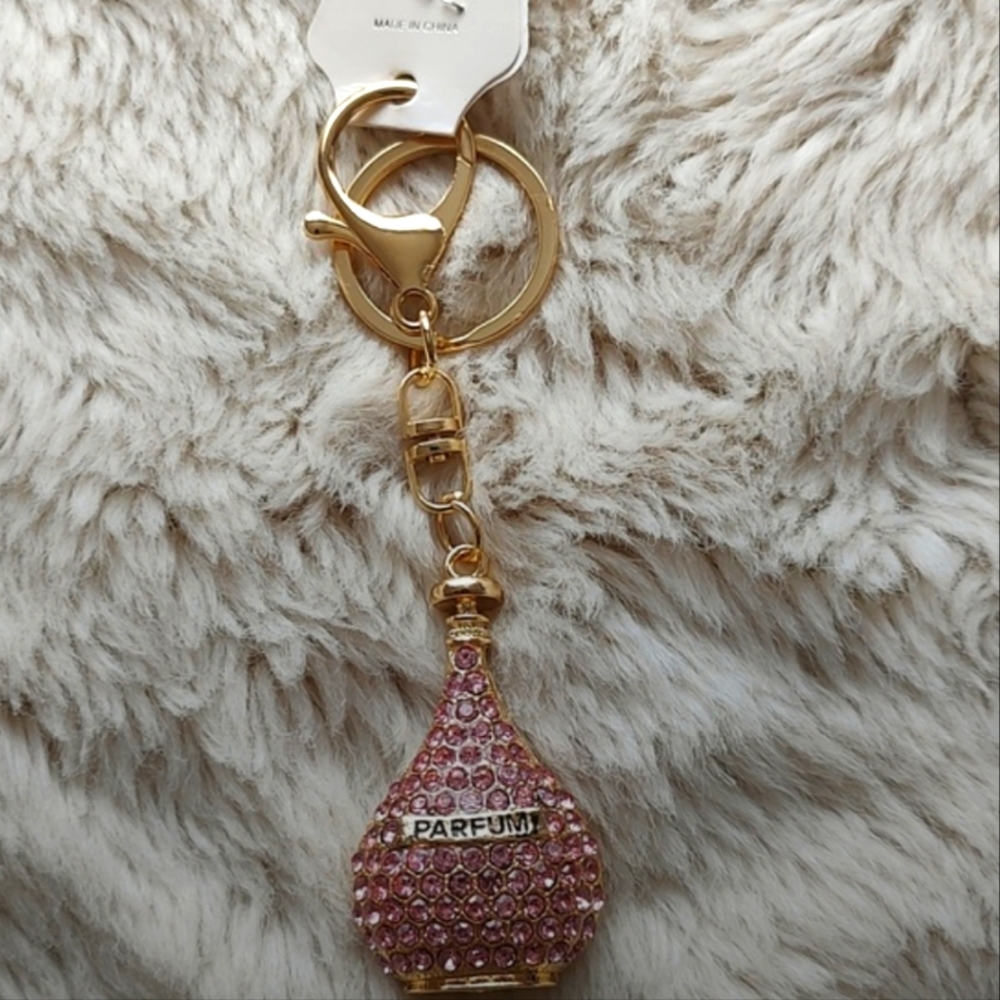 NWT Perfume Bottle Key Chain Bag Charm